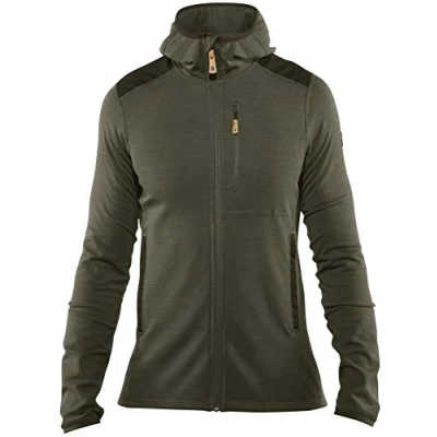 Afbeelding van Fjallraven heren sweatshirt Keb Fleece Hoodie M, Laurel Green Deep Forest, XS, 81878