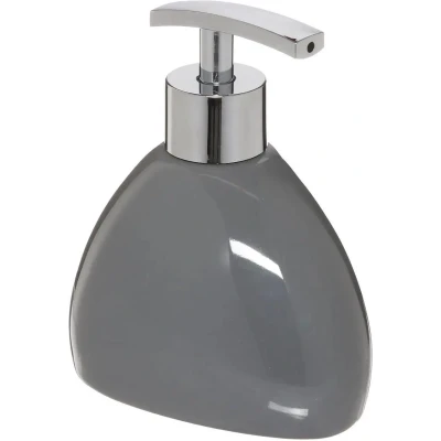 Afbeelding van 5Five Zeeppompje keramiek grijs 300 ml zeepdispenser