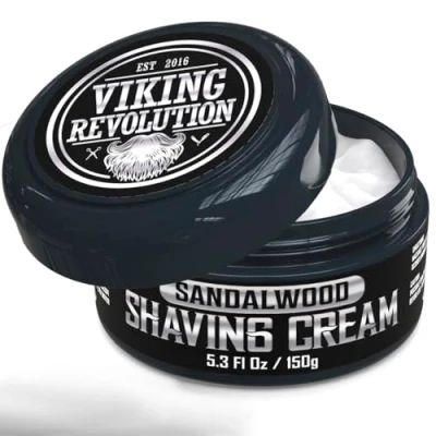 Afbeelding van Luxury Shaving Cream for Men Sandalwood Scent Soft, Smooth &amp; Silky Soap Rich Lather the Smoothest Shave 150 g