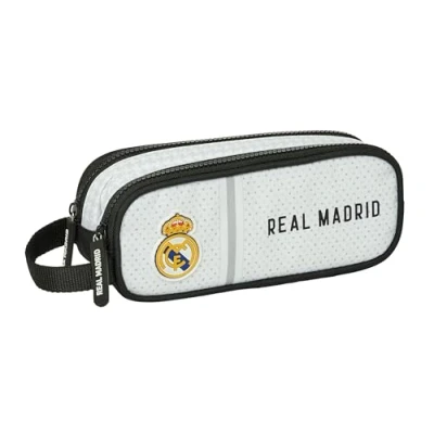 Afbeelding van Pennenetui met 2 vakken Real Madrid C.F. Wit Grijs 21 x 8 6 cm