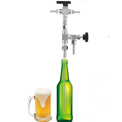 Afbeelding van Regun Bierflesvulling, 304 roestvrijstalen tegendrukvuller, thuisbrouwset CO2 bierbrouwset, voor doe het zelf thuis of professioneel gebruik, bier en wijn