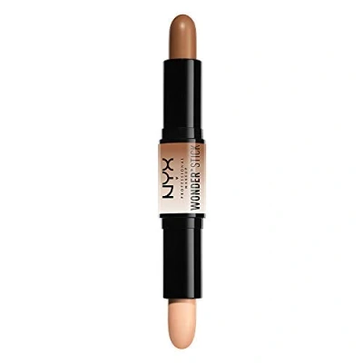 Afbeelding van NYX Professional Makeup, Dubbelzijdig, highlighter en contourstift, crèmige textuur, kleur: medium