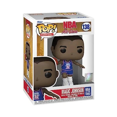Afbeelding van Funko Pop! Basketball: NBA Legends Magic Johnson #138 (Blue All Star Uni 1991)