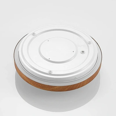 Afbeelding van Lindby LED plafondlamp 1licht ijzer, aluminium, kunststof H: 9 cm licht hout, wit Inclusief lichtbron