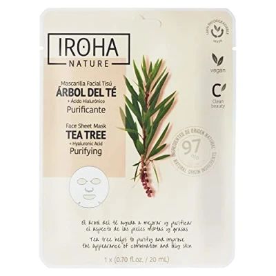 Afbeelding van Iroha Nature Gezichtsmasker met theeboom en hyaluronzuur