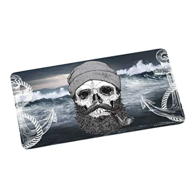 Afbeelding van infinite by GEDA LABELS (INFKH) 13665 doodskop Sailor Skull broodplank, ontbijtplank, plank, melamine, blauw