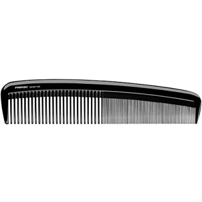 Afbeelding van Fripac Ebonit 608 Haarknipkam voor dames, van natuurlijk rubber (antistatisch), schaar en machinesnijden bij vrouwen, lengte 20 cm, middellang lang haar, afgeronde vorm