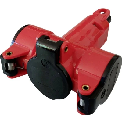 Afbeelding van N &amp; L 10191 3 voudige koppeling Thermoplast 230 V Rood IP20