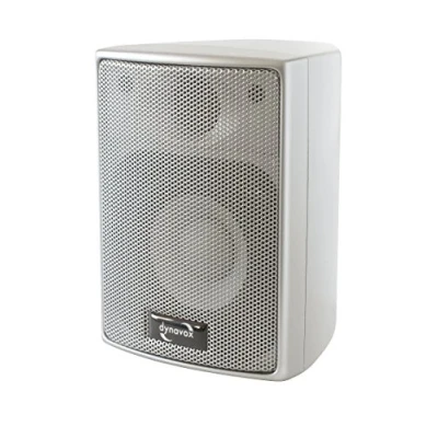 Afbeelding van Dynavox AS 301 Satellietluidsprekers, paar, voor thuisbioscoop of kantoor, compacte surround box, wandmontage, zilver