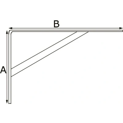 Afbeelding van Dulimex Dolle ES 85000 plankdrager Beam met schoor zware uitvoering 330x495 mm staal verzinkt 0515.200.3350