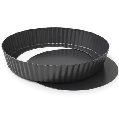 Afbeelding van MGE quiche vorm, afneembare taartvorm met bodem, diepe en cakevorm, tatinvorm, rond, afneembaar, 28 cm