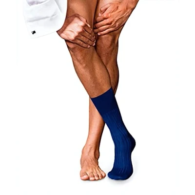 Afbeelding van FALKE Heren Sokken No. 13 M SO Katoen eenkleurig 1 Paar, Blauw (Royal Blue 6000), 43 44