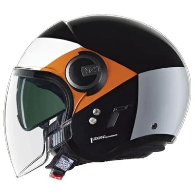 Afbeelding van Nolan N21 Visor 06 Onirico Jet Helm, zwart wit oranje, afmeting S voor man