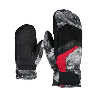 Afbeelding van Ziener Jongens LABINOS AS(R) MITTEN handschoen junior skihandschoenen/wintersport waterdicht, ademend, grijs mountain print, 3
