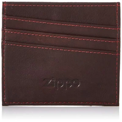 Afbeelding van Lederen creditcard houder Zippo Bruin