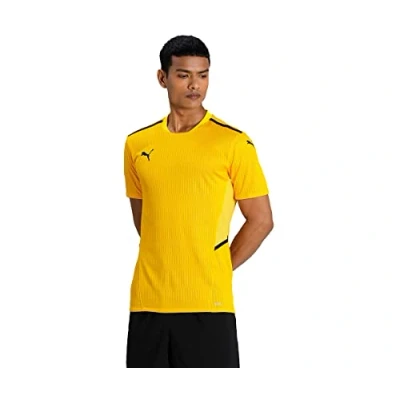 Afbeelding van Puma Teamcup Sport Tshirt, Heren, Maat: Small, Cyber yellow