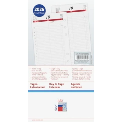 Afbeelding van rido/idé Dagkalender Timing 2 2026, 93 x 172 mm