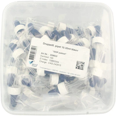 Afbeelding van Spruyt Hillen Druppelflacon Pipet 10 30 ml Bl, 100 stuks