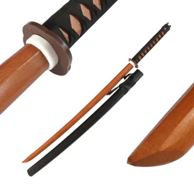 Afbeelding van DEPICE Set bokken beuken touwgreep incl. Saya, ca. 101 cm, gewicht 600 g, echte beuken, bijpassende inclusief veters, Iaido Aikido