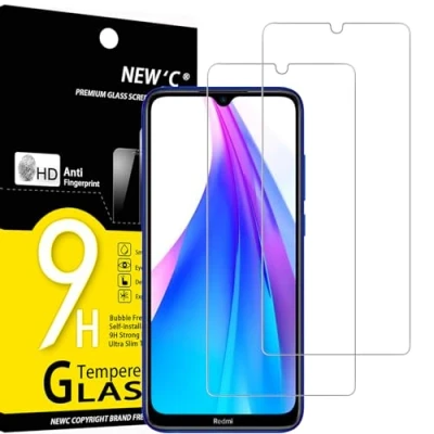 Afbeelding van NEW&#039;C 2 Stuks, Screen Protector voor Xiaomi Redmi Note 8T, Gehard Glass Schermbeschermer Film 0.33 mm ultra transparant, resistent