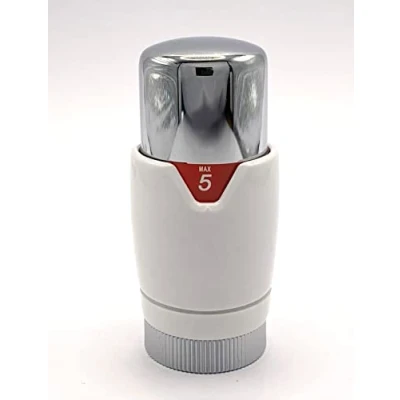 Afbeelding van Wit/Chrome Thermostatische Radiator TRV Klepkop Vervanging M30 x 1.5 Universeel voor Alle Fabrikanten