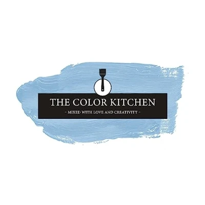Afbeelding van The Color Kitchen TCK3003 Krachtige muurverf, schilderverf voor kleurrijke ruimtes, matte binnenverf in blauw, 5 l dekkende verf blauw