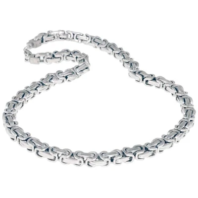 Afbeelding van Koningsketting Heren ketting Schakelketting Edelstaal 55cm
