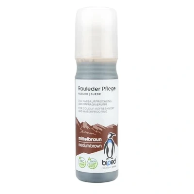 Afbeelding van biped Suèdeverzorging Kleurverfrissing en impregnatie Velours nubuck stick met opbrengspons 75 ml z2790(middelbruin)