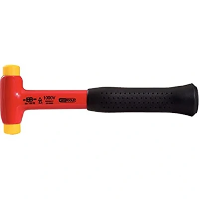 Afbeelding van KS Tools, Hamer, Zachte hamer met beschermende isolatie, kop Ø 25 mm, lengte 300 mm (560 g)