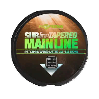 Afbeelding van Korda Subline Tapered Mainline 0.28 0.50mm Brown Bruin