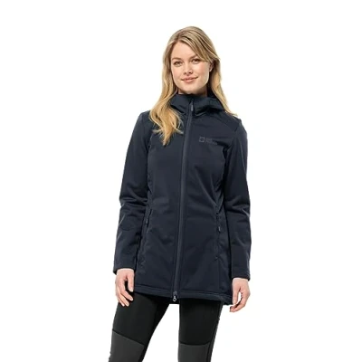 Afbeelding van Jack Wolfskin Windhain W Softshelljas, Dames, Maat: Small, Night blue