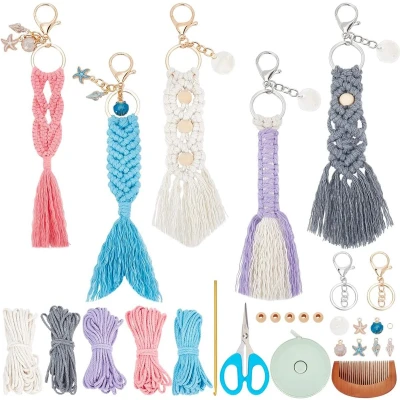 Afbeelding van Macrame sleutelhanger DIY Kits