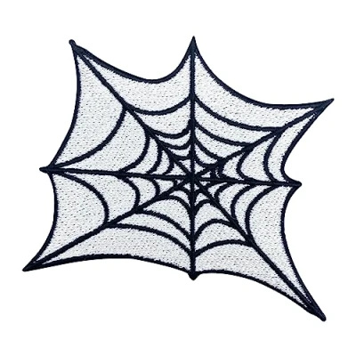 Afbeelding van Finally Home Patch om op te strijken, spinnenweb, spinnenwebpatches, Halloween opstrijker, gothic patches