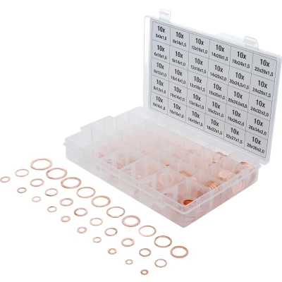 Afbeelding van BGS Assortiment afdichtringen koper 300 delig