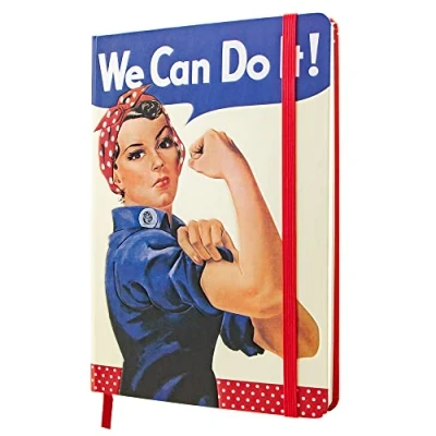 Afbeelding van Nostalgic Art We Can Do It Retro Notitieboek, A5, stippen, cadeau idee voor vrouwen, bullet journal gestippeld, vintage design