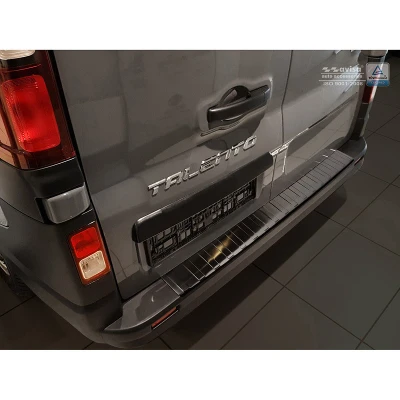 Afbeelding van Avisa Zwart RVS Achterbumperprotector passend voor Opel Vivaro 2014 2019 &amp; Renault Trafic FL / Fiat Talento 2016 Nissan NV300 2021 &#039;Ribs&#039;