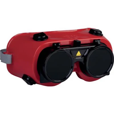 Afbeelding van Delta Plus lasbril opslapbaar met band + ventilatie Zwart Rood One size