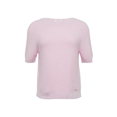 Afbeelding van s.Oliver MIT Kurzen RAGLANÄRMELN Tshirt basic, Dames, Maat: 38, Zartrosa