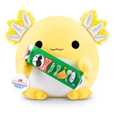 Afbeelding van Snackles Series 2 Wave 2, snack Swap, Axolotl, 35 cm Snackle van ZURU Cuddly Squishy Comfort Pluche met gelicentieerde merkaccessoire (Axolotl, Pringles Sour Cream en Onion)