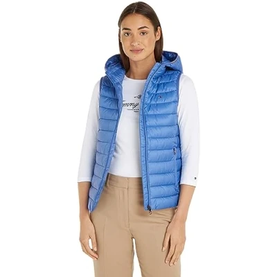 Afbeelding van Tommy Hilfiger Dames LW Padded Global Stripe Vest, Iconisch Blauw, XL, XL