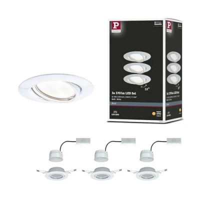 Afbeelding van Paulmann Inbouwspot Led Coin Base Kantelbaar Wit 3x5w