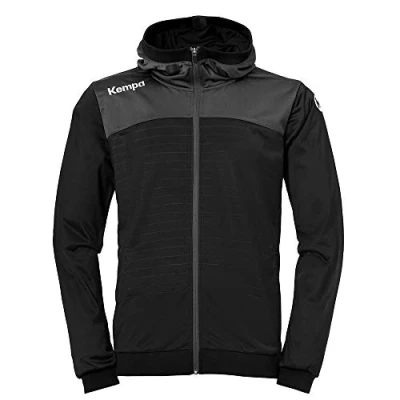 Afbeelding van Kempa Emotion 2.0 Jas met Capuchon Zwart Antraciet Maat 2XL