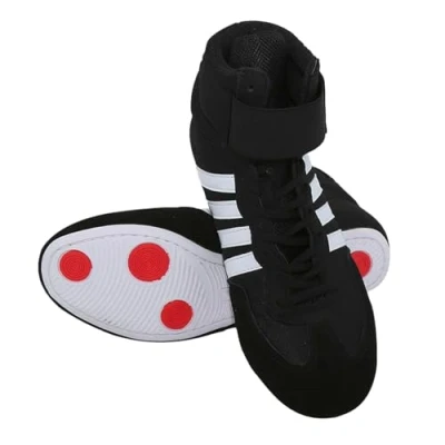 Afbeelding van Kraftpaid boksschoenen, worstelschoenen, heren en dames, bokslaarzen, uniseks, antislip, voor fitness vechtsporten, Muay Thai