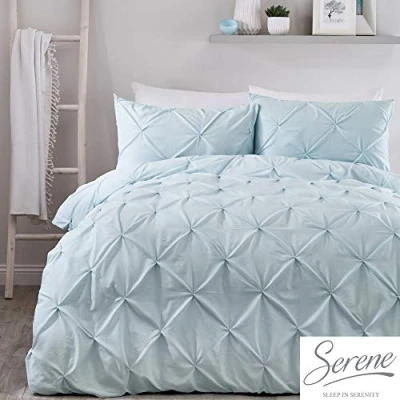 Afbeelding van Serene Lara Ruched Easy Care Dekbedovertrek, Eend Ei, Eenpersoons