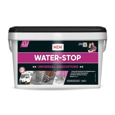 Afbeelding van MEM Waterstop 6 kg Afdichtmiddel Universele afdichting en vochtbarrière voor daken, muren, badkamers douches scheurbruggen 30822568