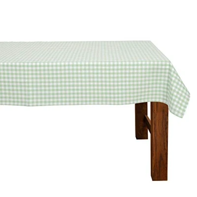 Afbeelding van FILU tafelkleed 100 x 140 cm mint/wit geruit (kleur en grootte naar keuze) hoogwaardig vervaardigd van 100% katoen