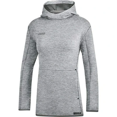 Afbeelding van Sweater met kap Premium Basics Lichtgrijs gemeleerd / 44
