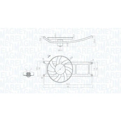 Afbeelding van Magneti Marelli Ventilatorwiel motorkoeling 069422715010