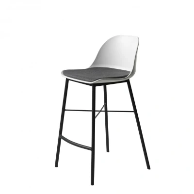 Afbeelding van Nordic Home Rosie barstoel wit Kunststof