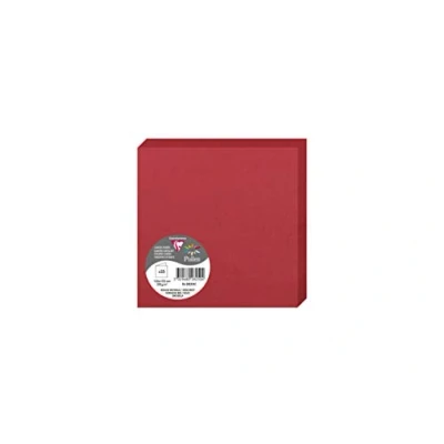Afbeelding van Clairefontaine 2825C verpakking (met 25 dubbele kaarten pollen, gevouwen, 135 x mm) 210g, kersenrood